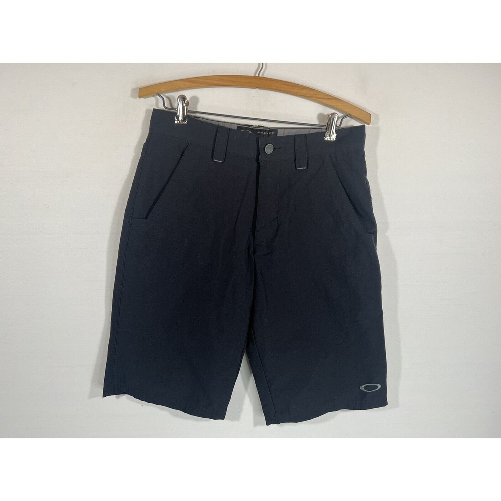 Oakley Mens Shorts 28 Black Performance Chino Hiking Golf Casual Lightweight